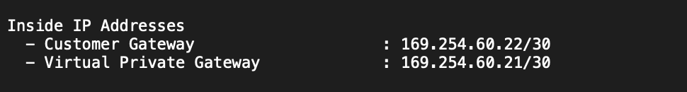 Code for inside IP addresses