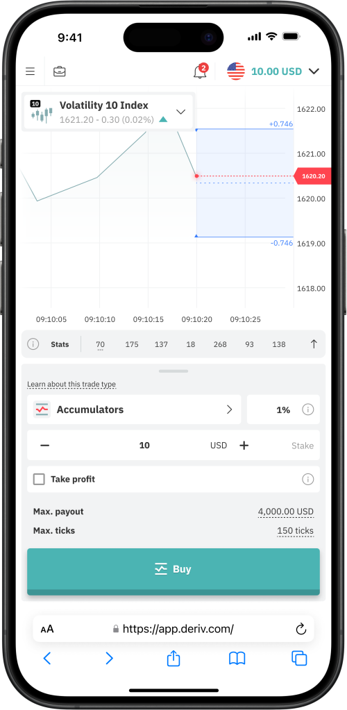 选择交易资本，最小 1 USD，最大 100 USD。