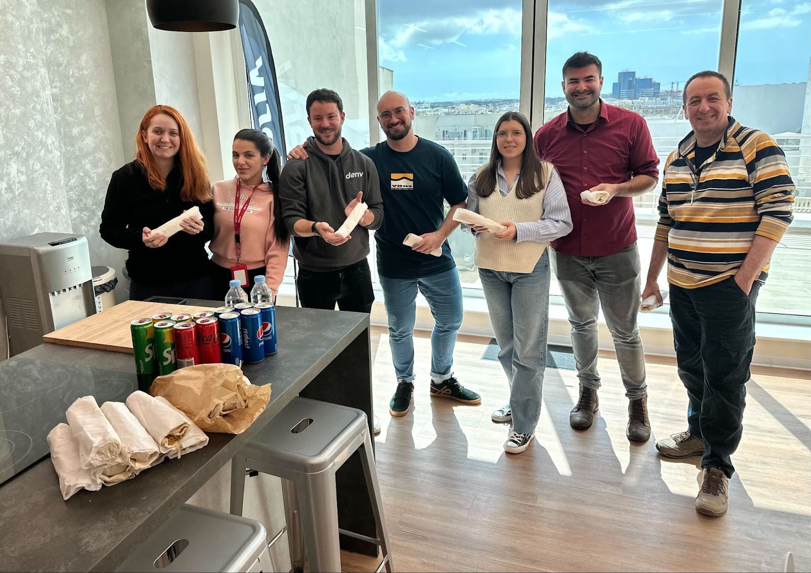 Deriv employees at the Malta office