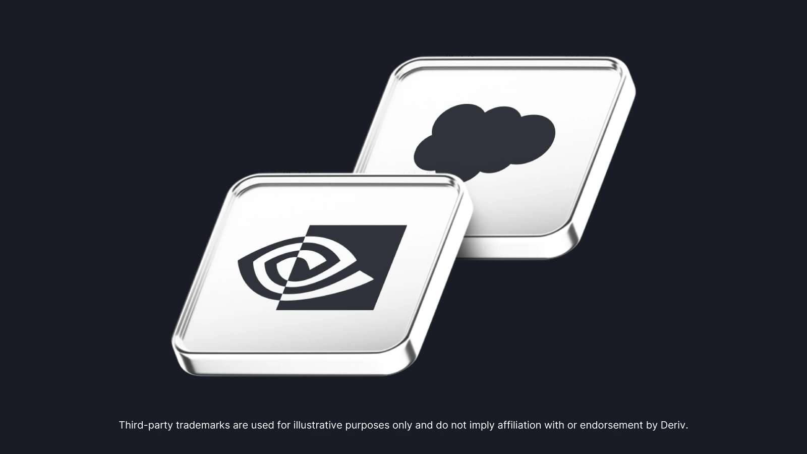 මිට පෙර ආදායම් වාර්තා කිරීම් සම්බන්ධයෙන් Nvidia සහ Salesforce ලාංඡනය ගලි පෑමි මත 3D-රටාව ඇසුනු ලකුණු, සමස්ත දෙපා ආයතන දෙකක් නියෝග කරයි.